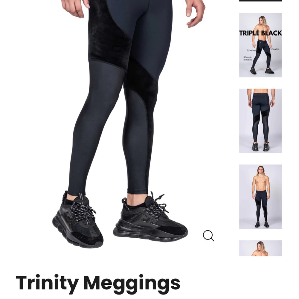 COPY - New/Never Worn Black & Velvet Kapow Meggings